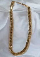 Women's 18k gold waterproof chunky chain necklace with lifetime warranty