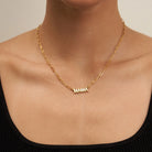 18k 24k water resistant gold filled mama paperclip necklace