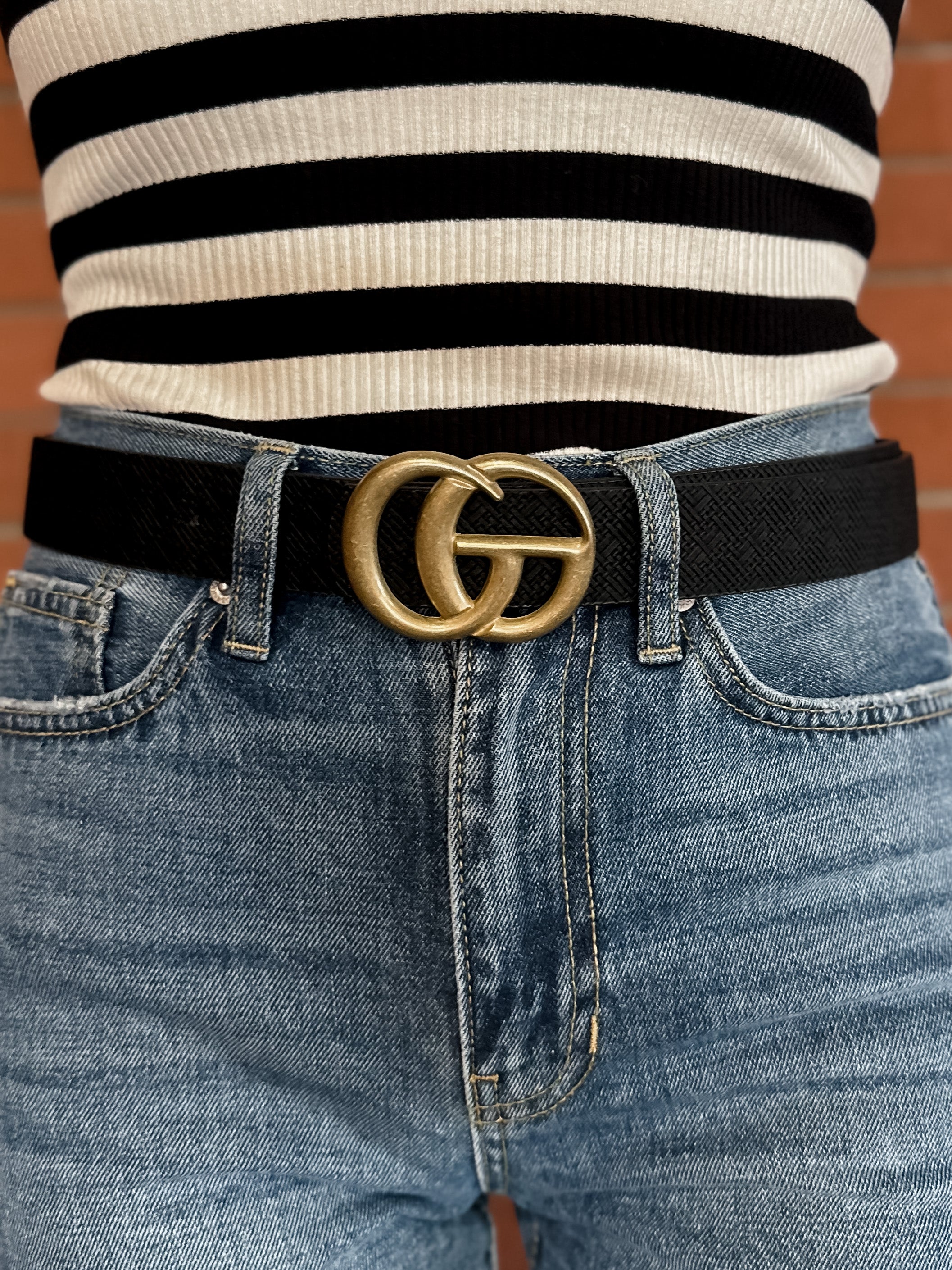 Faux gucci belt best sale