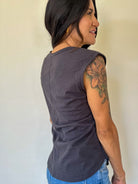 basic relaxed fit tank top charcoal