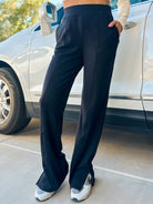 Womens mono b black lounge pants