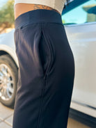 Womens mono b black lounge pants