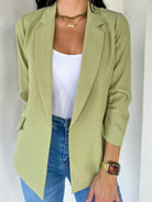 olive moss sage green slim fit blazer