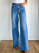 just black denim wide leg palazzo medium wash jeans