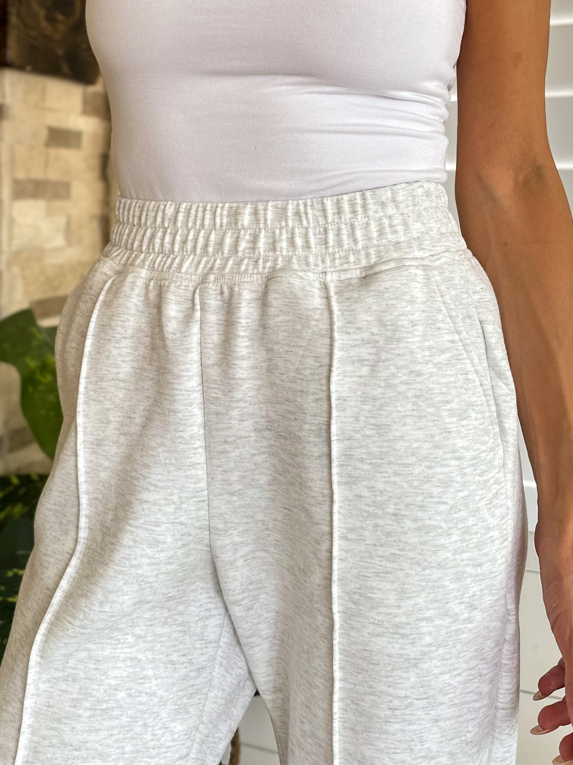 womens light grey straight leg high waisted comfy sweatpants