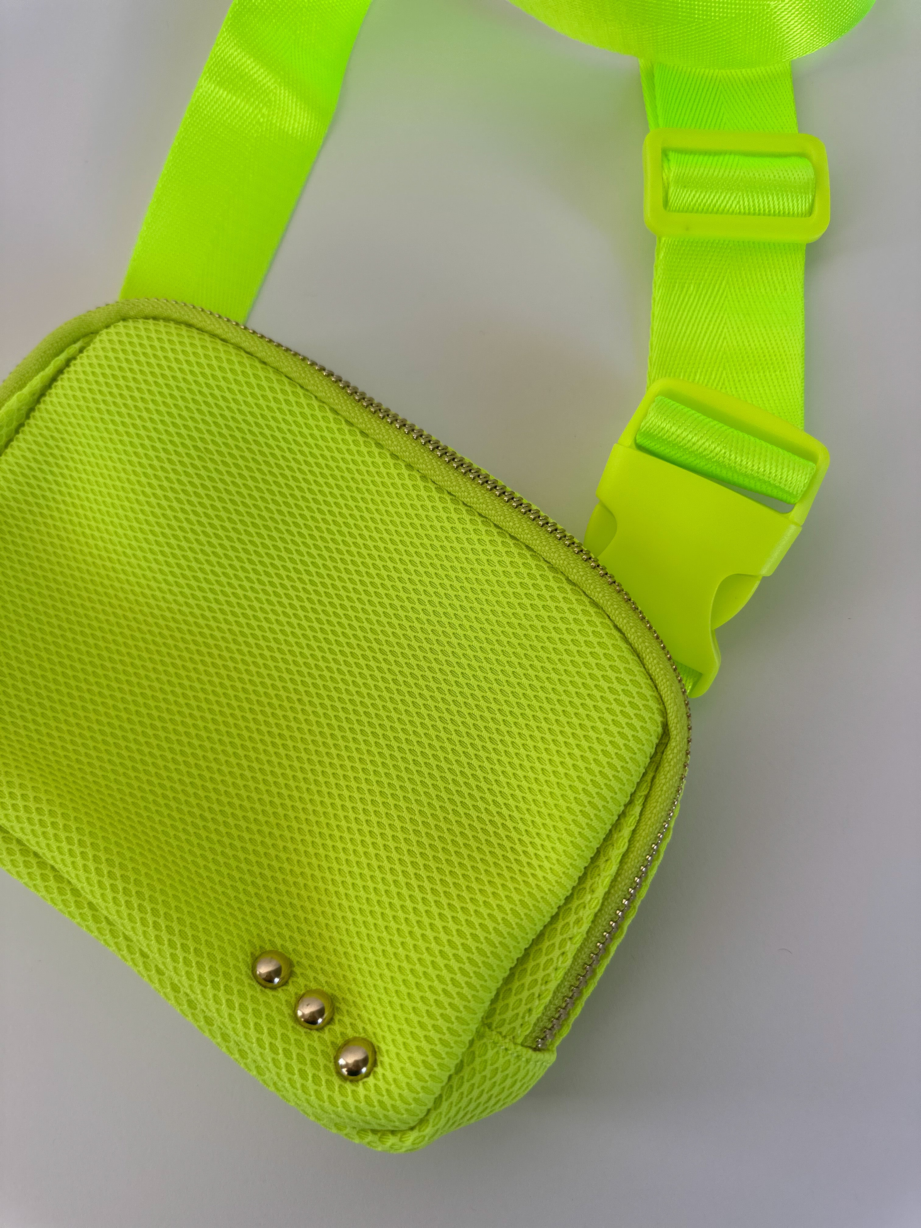 neon yellow bum belt bag