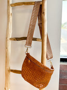 Pretty simple brown woven westlyn bum bag 