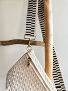 pretty simple cream woven westyln bum bag