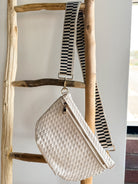 pretty simple cream woven westyln bum bag