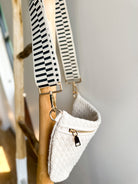 pretty simple cream woven westyln bum bag